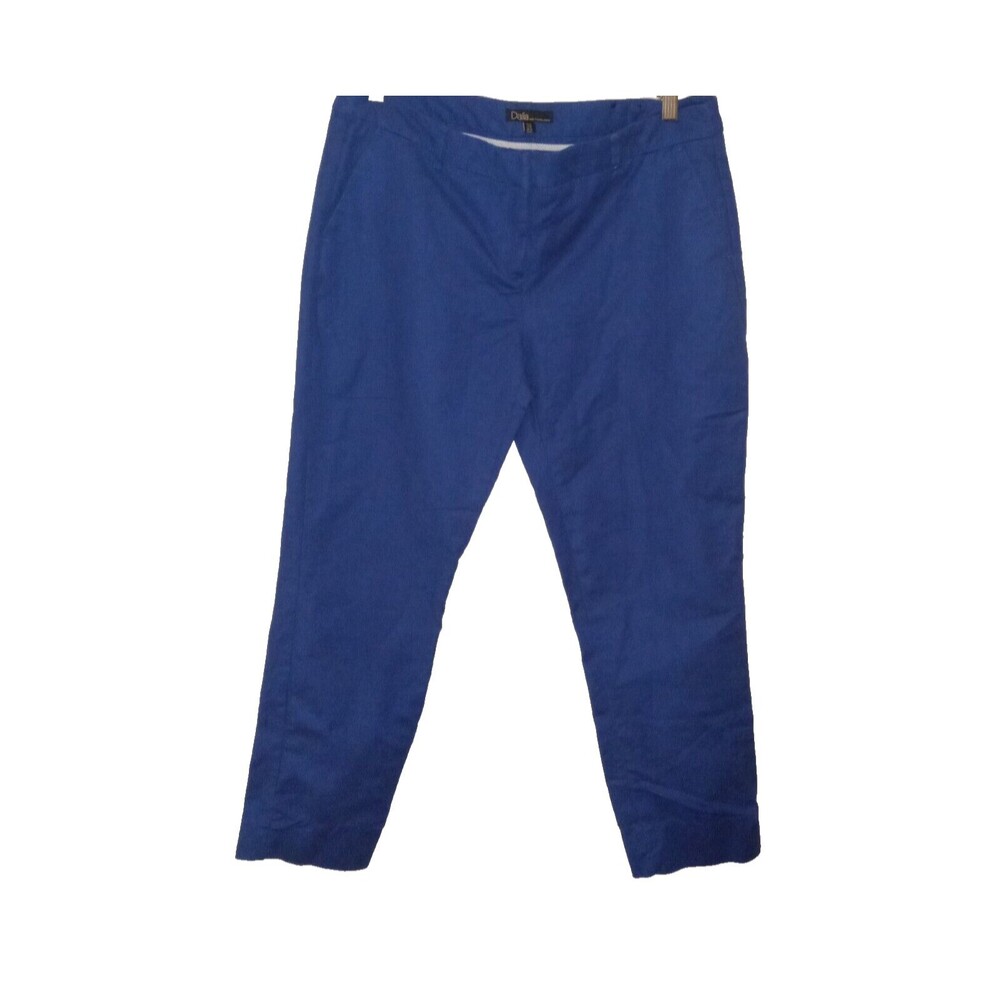 Dalia Dress Pants Womens Size 12 Blue Straight Leg Mid Rise D2049 Inseam 26"